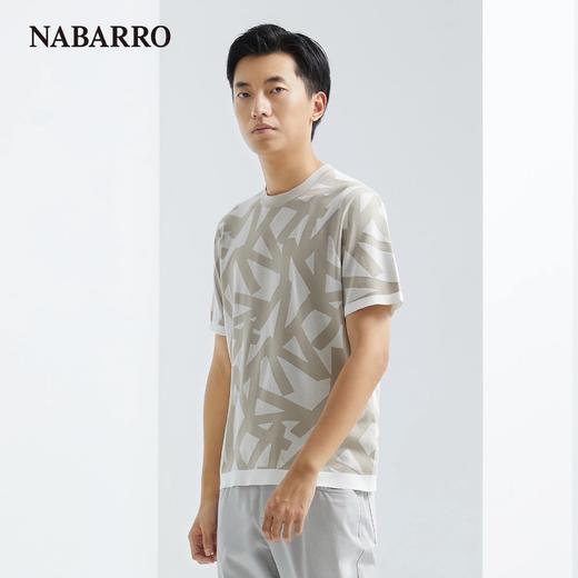 纳巴罗圆领棉丝可水洗字母印花短袖T恤NB1939285510 / NB1939285511 商品图2