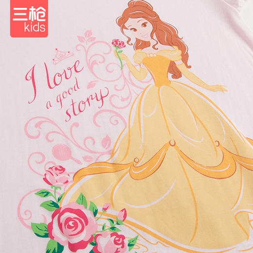 Threegun三枪 【舒肤薄棉】女童圆领短袖儿童睡裙家居裙-78179A011 商品图4