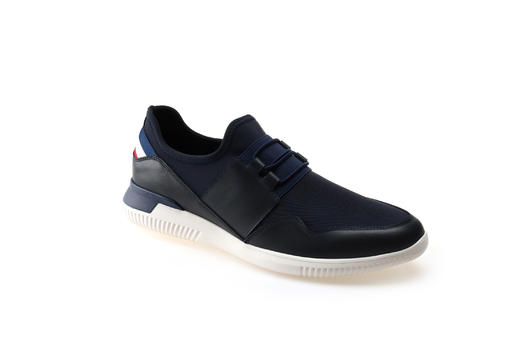 豪麟名鞋奥莱都彭男鞋织物+牛皮革休闲鞋E31111317蓝色  原价3660元 商品图0