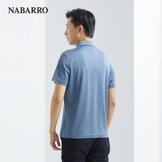 纳巴罗百分百上午重磅真丝36针防勾丝短袖翻领T恤NB193925670A 商品图2