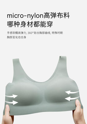 【新品推荐】幸棉随心杯无尺码内衣，Free系列女可机洗无尺码简约文胸无钢圈无痕超薄夏