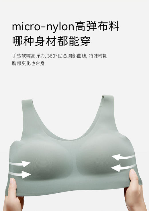【新品推荐】幸棉随心杯无尺码内衣，Free系列女可机洗无尺码简约文胸无钢圈无痕超薄夏 商品图0