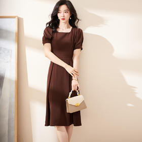 剩S 【直播新款】法式方领设计感轻奢连衣裙5Q22BL1484