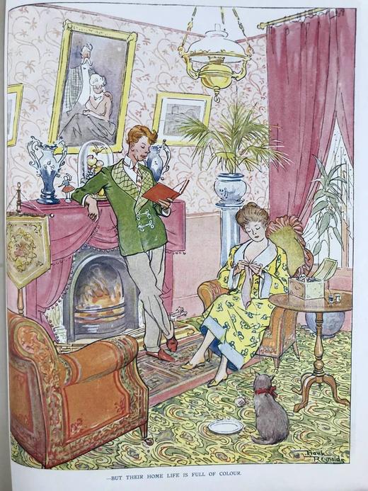 1928年7-12月 英国讽刺漫画杂志《笨拙》 数百幅插图（含彩色） 漆布精装16开 商品图4