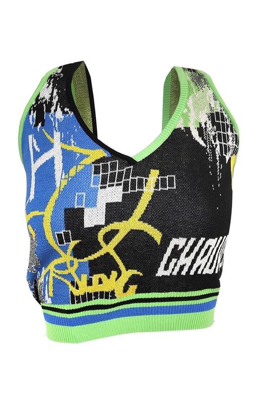 字母提花针织背心 商品图0