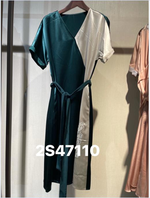 3.5C 官绿色半袖气质时尚连衣裙2S47110 商品图2