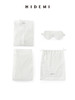 HIDEMI家居系列白色肌理感垂顺缎面睡衣套装//一套附赠眼罩+随行袋 商品缩略图12