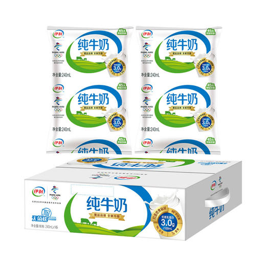 伊利无菌枕纯牛奶240ml*16包 商品图1