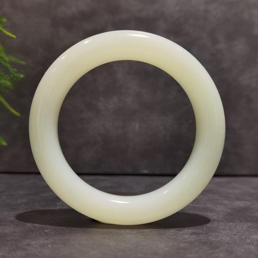 【御珠宫坊·传承系列】羊脂白玉手镯57mm 商品图0
