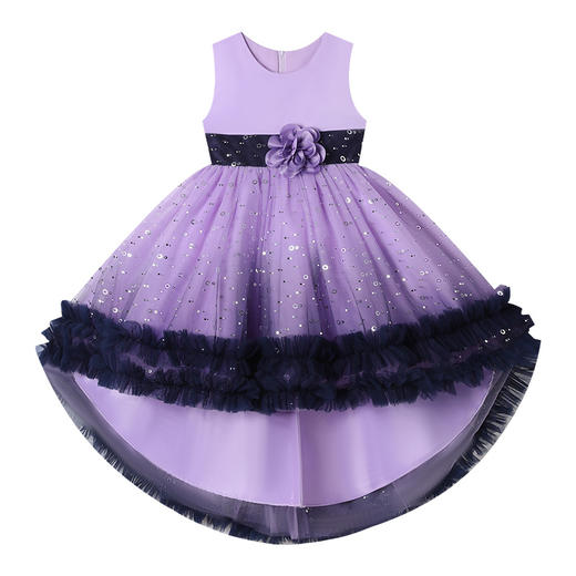 儿童礼服裙小女孩蓬蓬纱裙六一钢琴表演服拖尾连衣裙DP88024 商品图4