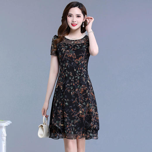 YWE XY22YSW36时尚印花连衣裙气质减龄 商品图4