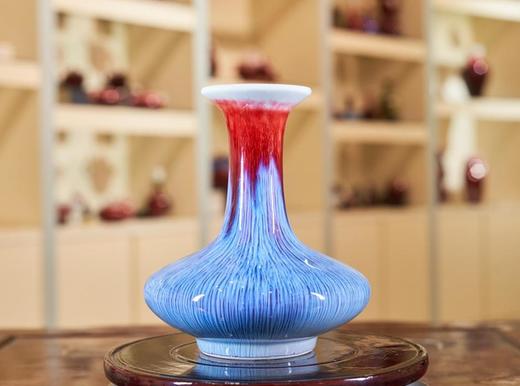 彩色丝毛釉扁肚瓶 商品图0