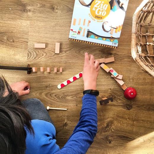 Djeco儿童骨牌积木机关多米诺创意玩具桌面游戏儿童/成人桌游8岁 商品图5