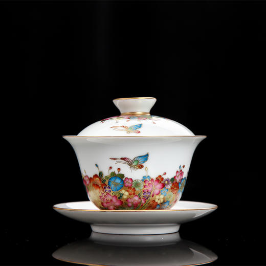 【宝瓷林】珐琅彩 蝶恋花铃铛杯5头茶具 商品图1