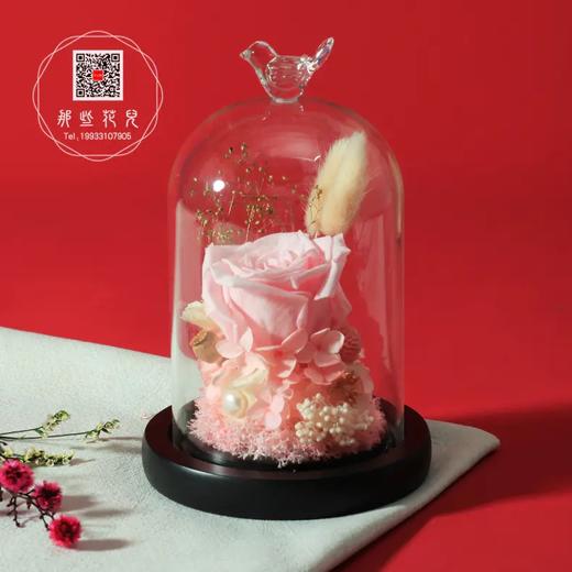 永生花玫瑰玻璃罩摆件 商品图1