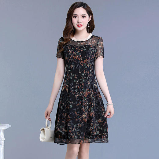 YWE XY22YSW36时尚印花连衣裙气质减龄 商品图2