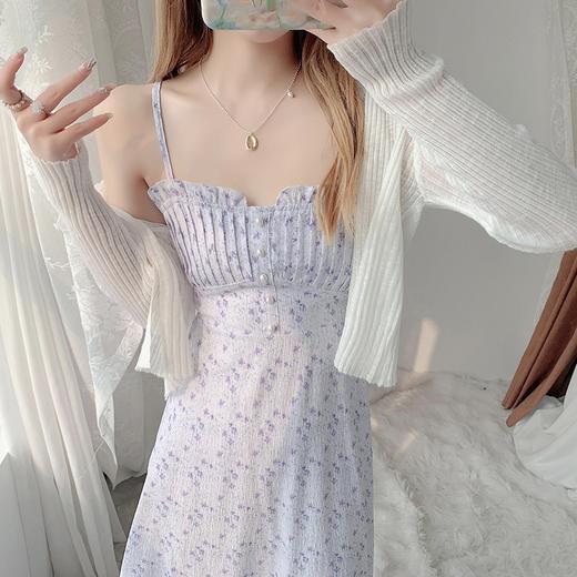（清仓现货）【社群供G】2022夏季新款温柔风IINS淑女碎花裙吊带连衣裙 商品图3
