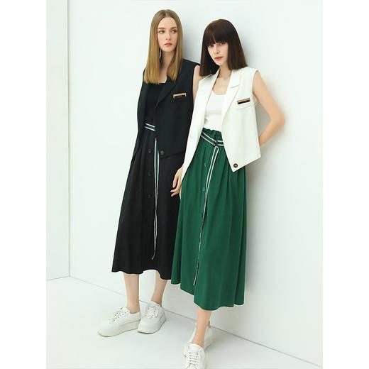 【专属秒杀】COCOBELLA设计感不对称衣摆西装马甲女混搭通勤OL马夹WS4 商品图4