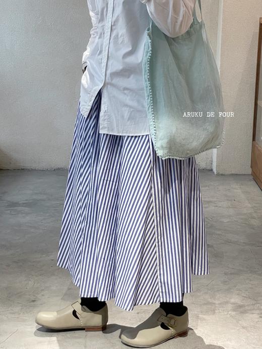 ichi炭黑条纹/蓝条纹/绿格纹半裙 商品图5