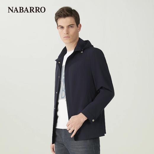 纳巴罗商务年轻时尚轻薄衬衫款系扣翻领锦弹夹克外套NB132912772A 商品图2