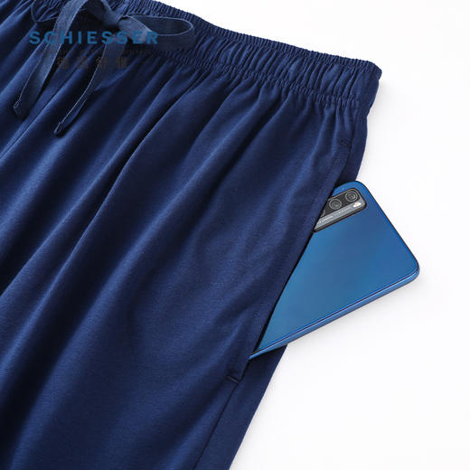 舒雅男士睡衣22春夏新款纯棉薄款套头短袖短裤休闲家居服套装39/19599H 商品图3