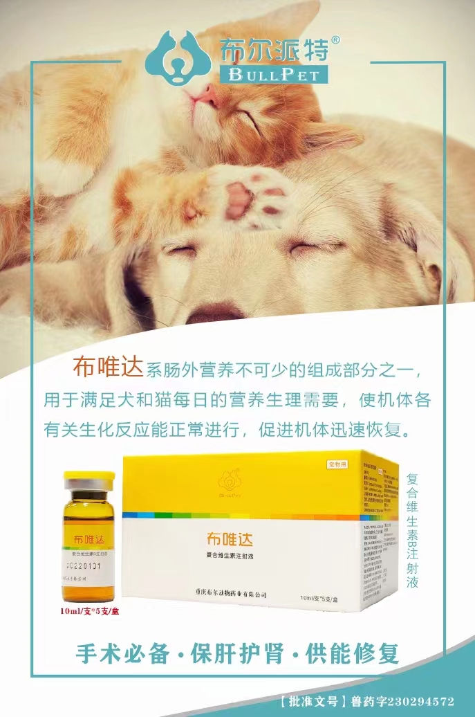 布尔 布唯达(能量水针剂）复合维生素B注射液 2027年3月12号到期，一盒5瓶，成分：水溶性、脂溶性维生素，布他磷用以满足宠物每日对各种维生素和氨基酸的生理需求，使机体各有关生化反应促进各个器