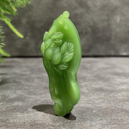 【御珠宫坊】碧玉莲花挂件 商品图1
