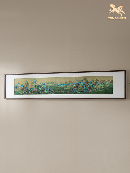 铜师傅 手工錾刻 铜雕画 《千里江山之江山如画》装饰画 背景画 商品图1