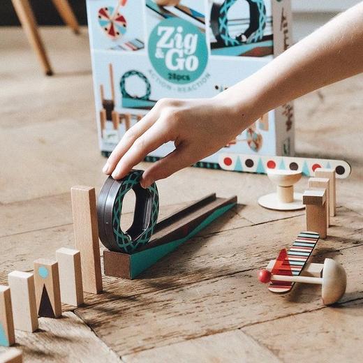 Djeco儿童骨牌积木机关多米诺创意玩具桌面游戏儿童/成人桌游8岁 商品图3