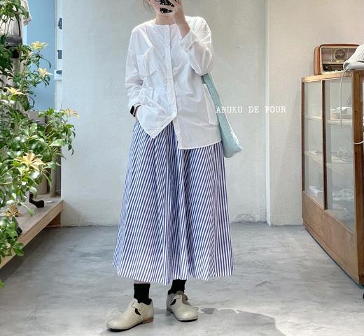 ichi炭黑条纹/蓝条纹/绿格纹半裙 商品图9