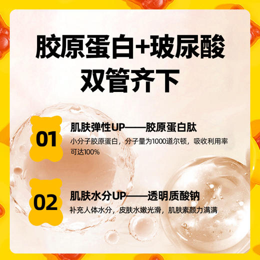 素桃 胶原蛋白软糖白桃味小熊软糖 小分子胶原蛋白 商品图1