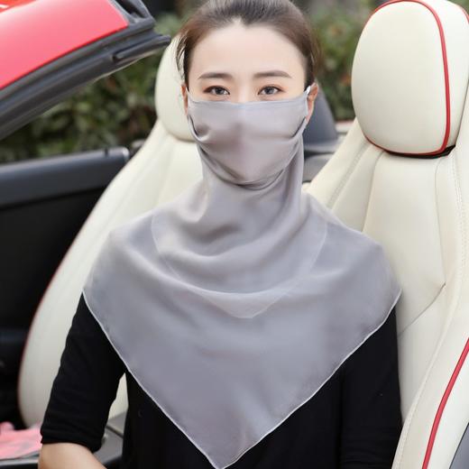 买一送一！清爽透气桑蚕丝面纱，遮脸围巾护颈口罩MXSM 商品图8