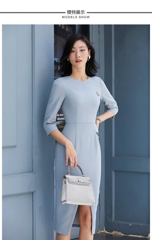 颈袖添香-连衣裙-“柠檬🍋汽水” 和“蓝色海滩” 是日清凉的向往 连衣8282514A 商品图3