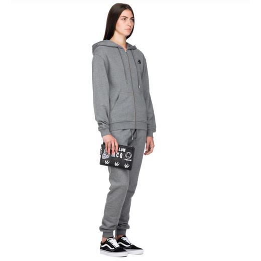 McQ 麦昆 女士棉质黑白燕子徽标刺绣休闲运动裤 灰色 405198 RKH39 1246 商品图3