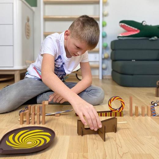 Djeco儿童骨牌积木机关多米诺创意玩具桌面游戏儿童/成人桌游8岁 商品图4