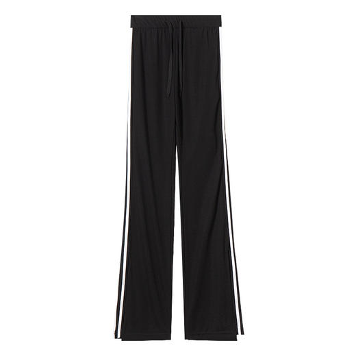 【新款！】时尚百搭开叉阔腿裤女夏季薄款高腰垂感侧边条纹2022新款休闲裤子 商品图4