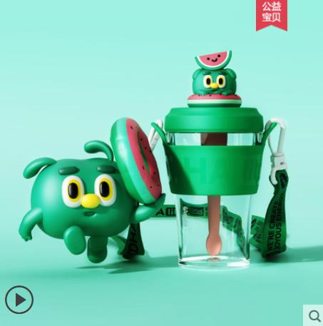 uoohalittles吸管杯便携可爱高颜值夏季成人儿童亲子水杯 商品图1