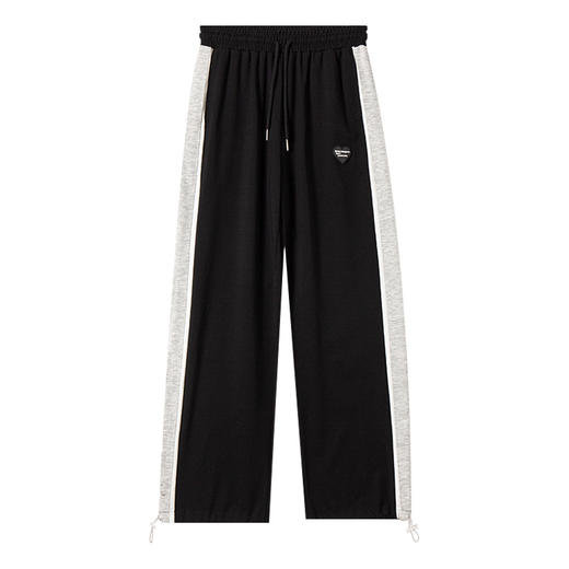 【爆~阔腿束脚双穿运动休闲裤！】时尚百搭拼接抽绳阔腿裤女春夏季百搭垂感运动哈伦裤高腰显瘦休闲卫裤子潮 商品图4