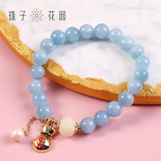 天然海蓝宝手链 商品图0