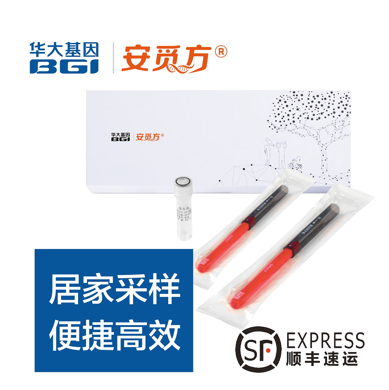 华大基因 【安觅方】三高（高血压糖尿病高血脂）用药指导基因检测