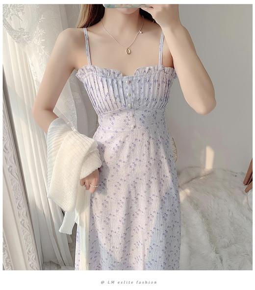 （清仓现货）【社群供G】2022夏季新款温柔风IINS淑女碎花裙吊带连衣裙 商品图2