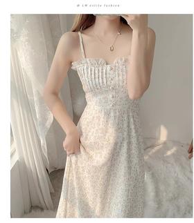 （清仓现货）【社群供G】2022夏季新款温柔风IINS淑女碎花裙吊带连衣裙