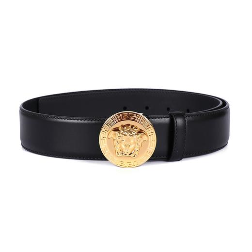 VERSACE 范思哲 男士牛皮美杜莎板扣皮带腰带 黑色 DCU4806 DVTP1 D410H 商品图0