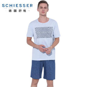 舒雅男士纯棉家居服 2022春夏新品短袖短裤睡衣套装69/20081H