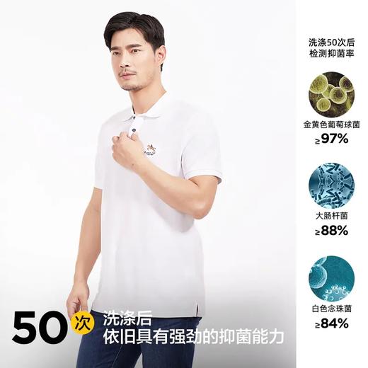 堡马男士翻领短袖百搭POLO衫彩虹T86625323 商品图1