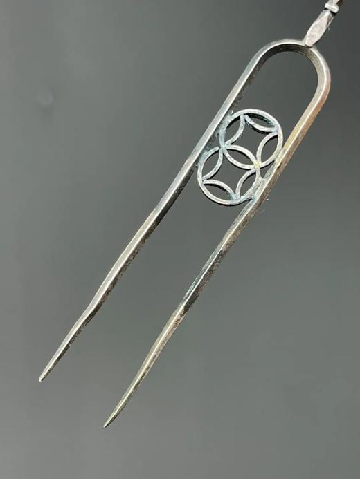 纯银双钱纹果叉，顺丰包邮 商品图4