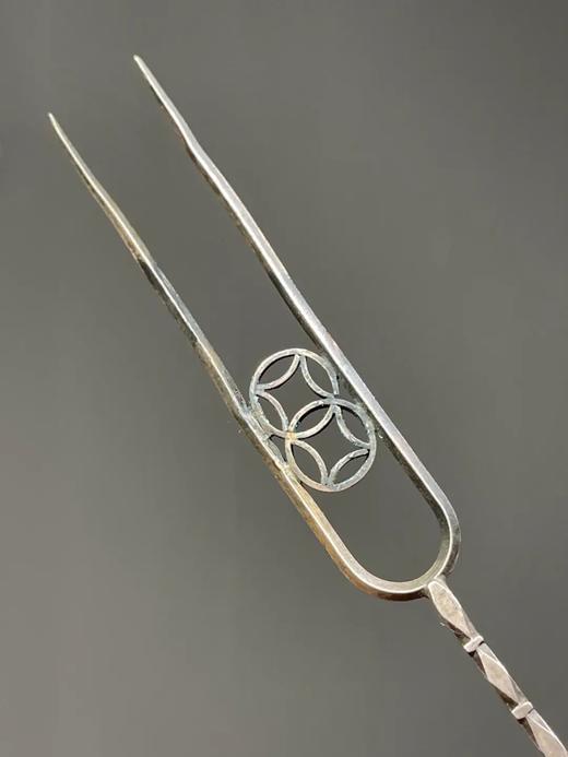 纯银双钱纹果叉，顺丰包邮 商品图5