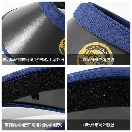 【晚晚同款】夏季新款遮阳帽女韩国UV空顶户外太阳帽子 商品图3