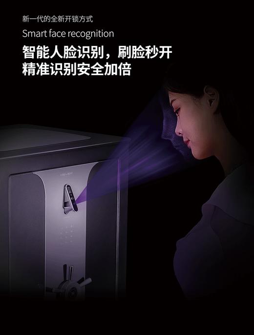 AIPU艾谱豪雅智能指纹保险柜电子密码家用办公奢侈品保险箱国家SSS认证入墙全钢 商品图2