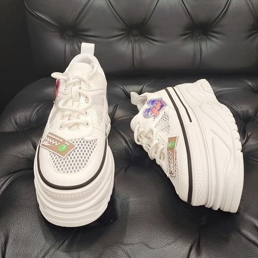 LFGJ 5330 松糕网面透气超轻厚底休闲小白女单鞋 商品图9